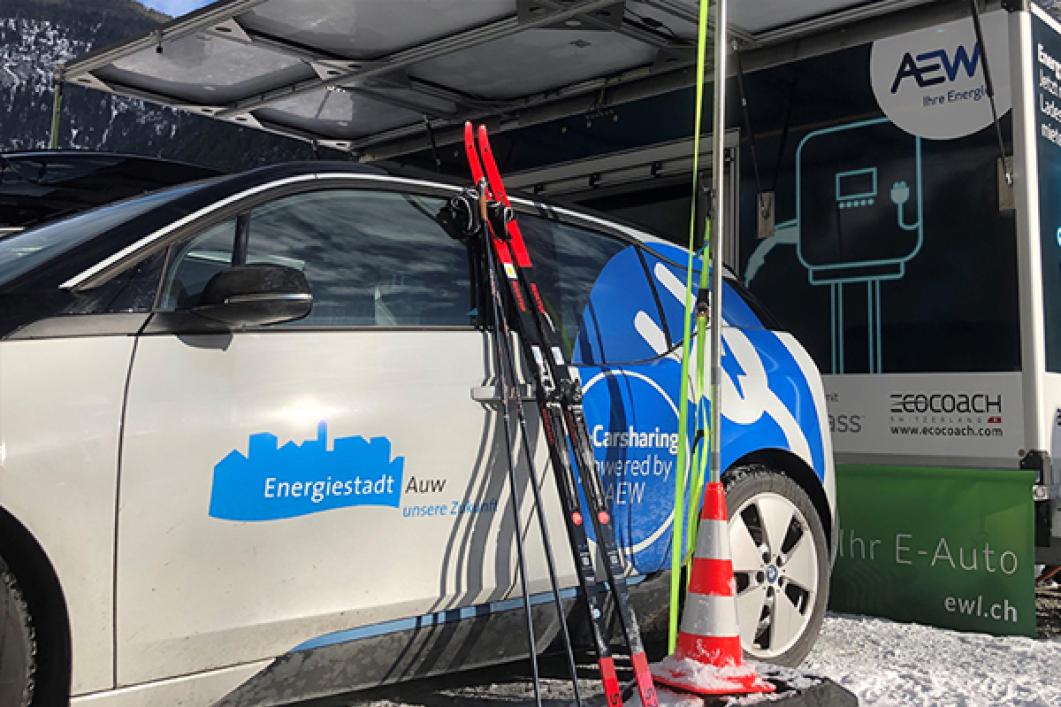 Die mobile Ladestation im Skigebiet
